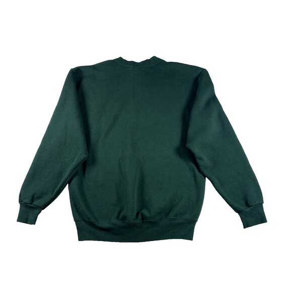 Vintage Top Threads Green Crewneck Sweatshirt Birdhouse Embroidery Cozy Casual - Picture 5 of 6